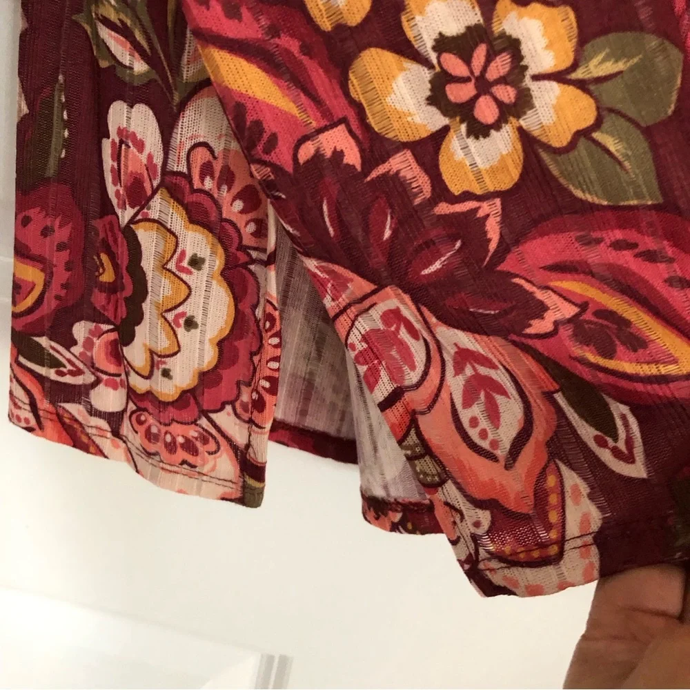 ALFRED DUNNER FLORAL TOPS MULBERRY STREET PLUS SIZE 3X RHINESTONES CREW NECK - Picture 7 of 11